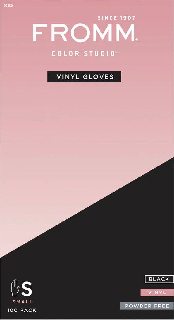 Fromm Black Vinyl Powder-Free Gloves