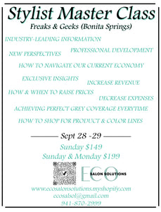 Stylist Master Class (Freaks & Geeks) - Sept 28th & 29th, 2025 (Bonita Springs)