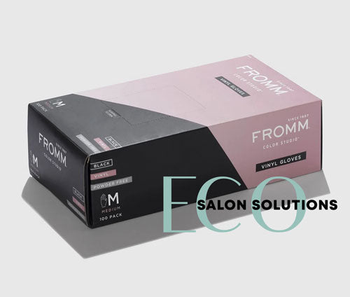 Fromm Black Vinyl Powder-Free Gloves