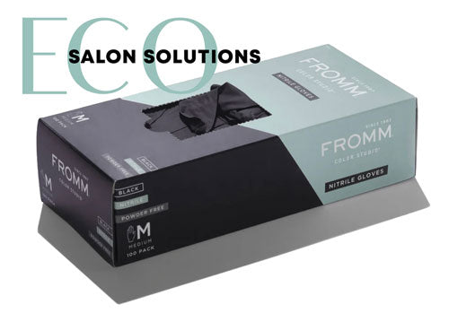 Fromm Black Nitrile Powder-Free Gloves - 100 Pack