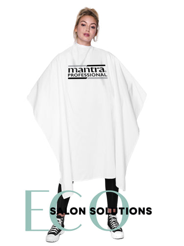 Mantra White Cutting Cape w/snaps