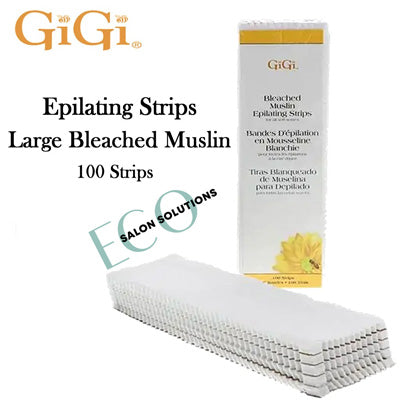 GiGi - Large Bleached Muslin Epilating Strips 0640 - 100 Strips