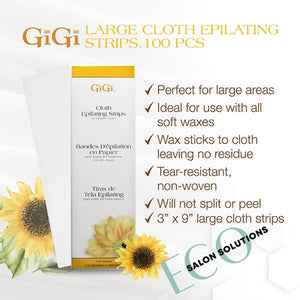 GiGi - Large Cloth Epilating Strips 0510 - 100 Strips