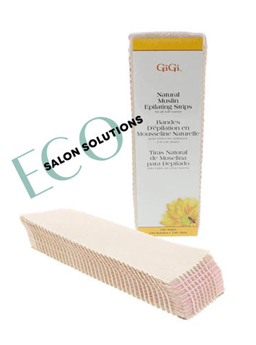 GiGi - Large Natural Muslin Epilating Strips 0610 - 100 Strips