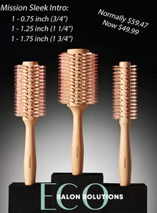 Fromm Mission Sleek Wood Brushes - All 3 Variety Pack