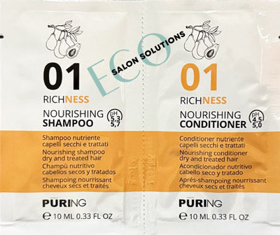 Puring 01 Richness Nourishing Shampoo & Conditioner Packets (0.33oz)