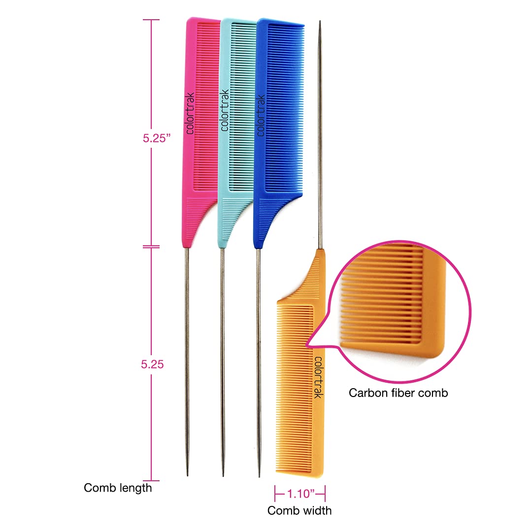 ColorTrak Carbon Fiber Pintail Combs