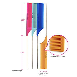 ColorTrak Carbon Fiber Pintail Combs