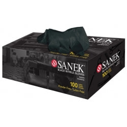 Sanek Powder Free Black Nitrile Gloves