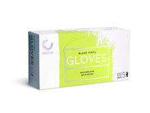 Load image into Gallery viewer, ColorTrak Disposable Powder-Free Vinyl Gloves Black 100pk